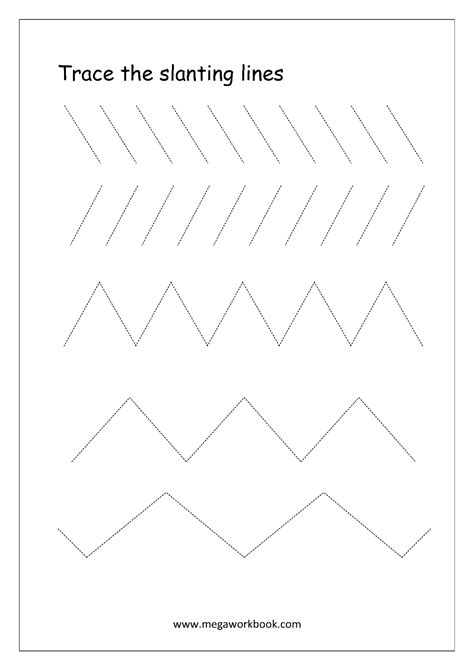 Preschool Line Tracing Worksheets