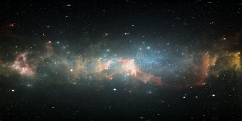 360 Degree Space Galaxy Panorama Equirectangular Projection