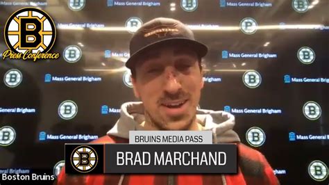 Brad Marchand On Broken Nose Bruins Vs Canadiens Pregame Interview