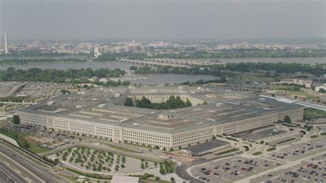 5k Stock Footage Aerial Video Orbiting The Pentagon In Washington Dc