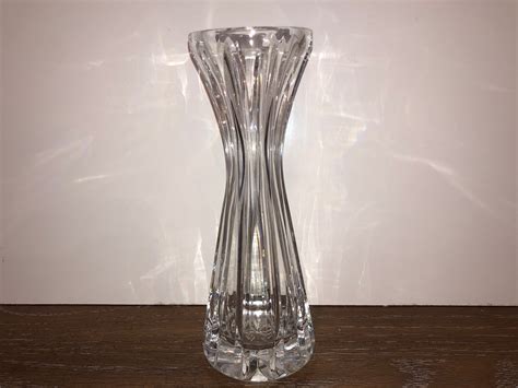 Vintage Flared Fluted Vase Crystal 7 Tall Bud Vase Etsy