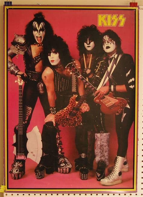 Kiss Original 1981 Canada Poster Weric Carr Clean Kiss Band Kiss