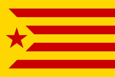Catalan Independentist Flag Red Version Rvexillology