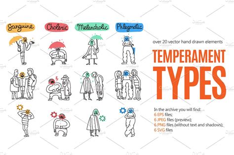Temperament Types Set | Pre-Designed Photoshop Graphics ~ Creative Market