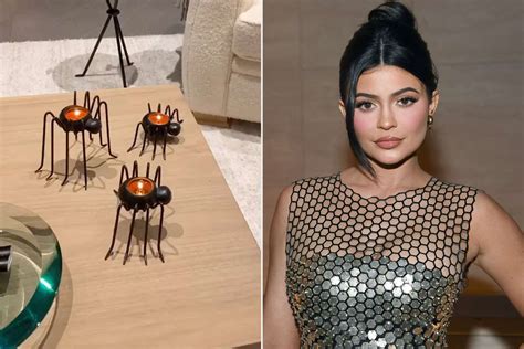 kylie jenner brings out her spooky halloween decorations