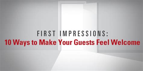 The Vision Room First Impressions 10 Ways To Make Your Guests Feel