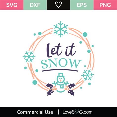 let it snow svg cut file
