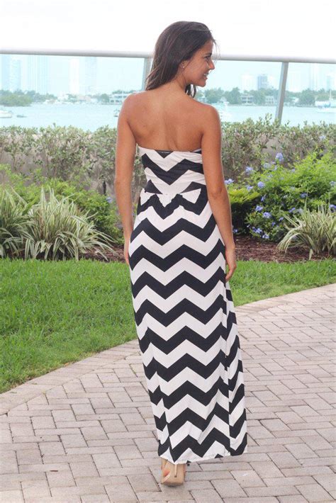 Black And White Chevron Jersey Maxi Dress Saved By The Dress