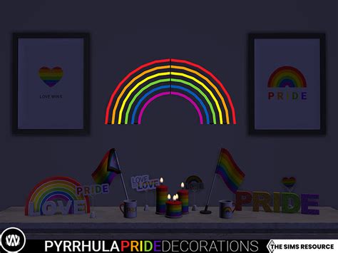 The Sims Resource Pyrrhula Pride Decorations