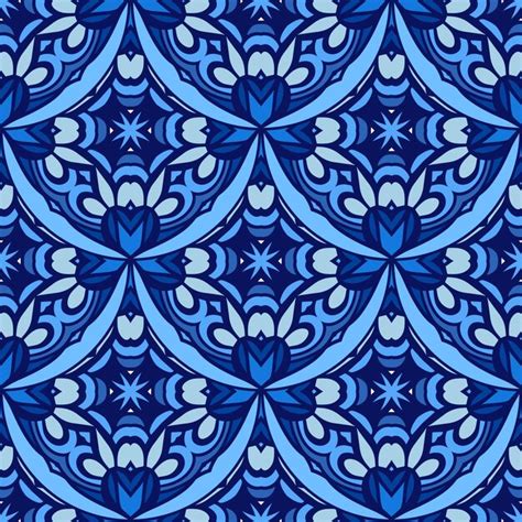 Premium Vector Tiled Ethnic Pattern For Fabric Abstract Mosaic