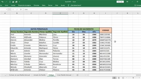 Creación De Una Planilla Mensual Con Diseño Y Fórmulas Youtube