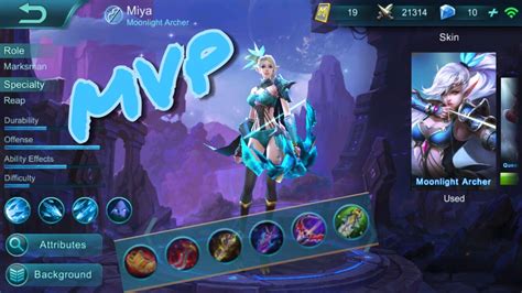 Miya Gameplay Build Mobile Legend 1 Youtube