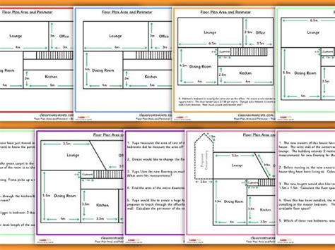 Area And Perimeter Floor Plan Worksheet