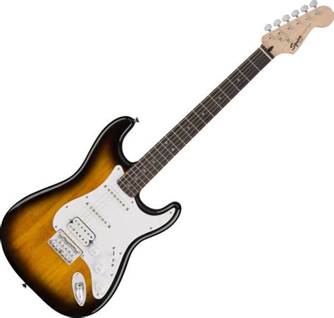 Guitare électrique forme str Squier Bullet Strat HT HSS brown