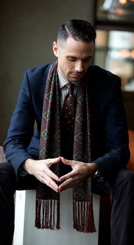 10 Silk Scarf To Elevate Your Fashion Level Scarf Outfit Men Formal