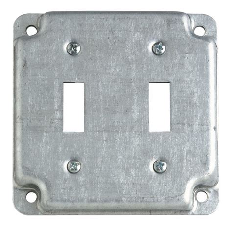 Steel City 2 Gang Square Metal Electrical Box Cover At