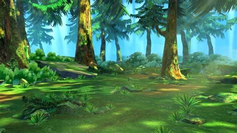 Cartoon Forest Scene 02 3d Model Max