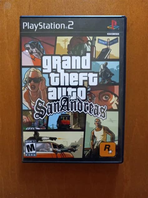 Grand Theft Auto San Andreas Black Label Ps2 Sony Playstation Complete