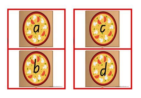 Pizza In A Box Letter Matching Aussie Childcare Network