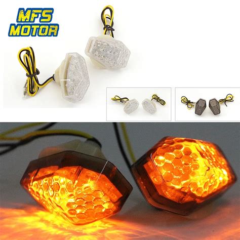 Pair Led Turn Signal Lights For Suzuki Gsxr Gsx R 600 750 1000 Bandit Sv650 Indicator Blinker