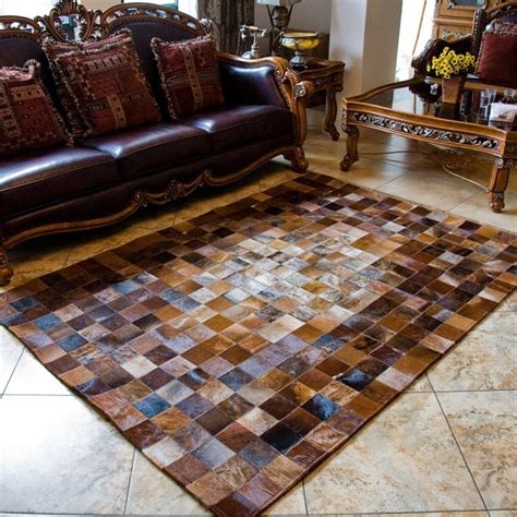 New Cowhide Rug Patchwork Leather Carpet Cowskin Cow Hide Leather Etsy