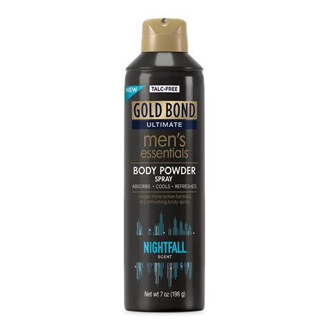 Gold Bond Mens Essentials Body Powder Spray 7 Oz Nightfall Scent