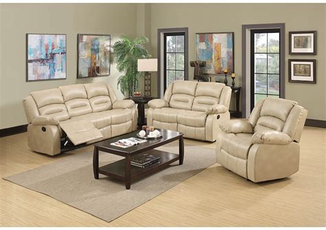 Bonded leather sofas require continual upkeep and repair. Cream Bonded Leather Reclining Sofa & Loveseat Frugal ...