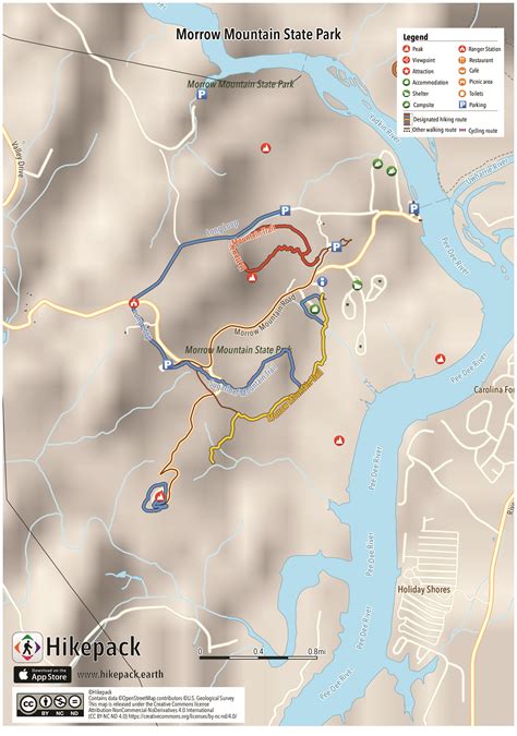 Morrow Mountain State Park Hikepack Clever Hiking Maps
