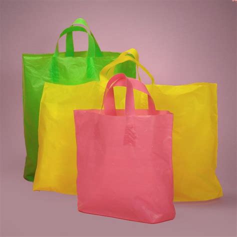 Matte Opaque Soft Plastic Loop Handle Shopping Bags Bags Bag Sale