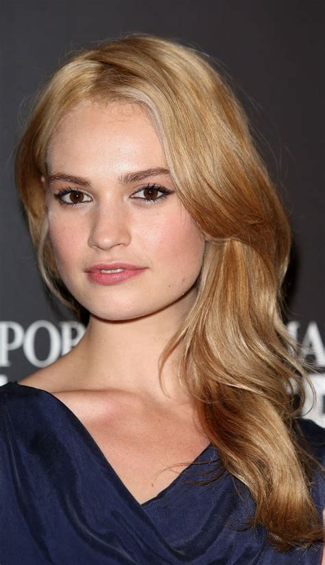 Hair Color Ideas For Long Hair Lily James Golden Side