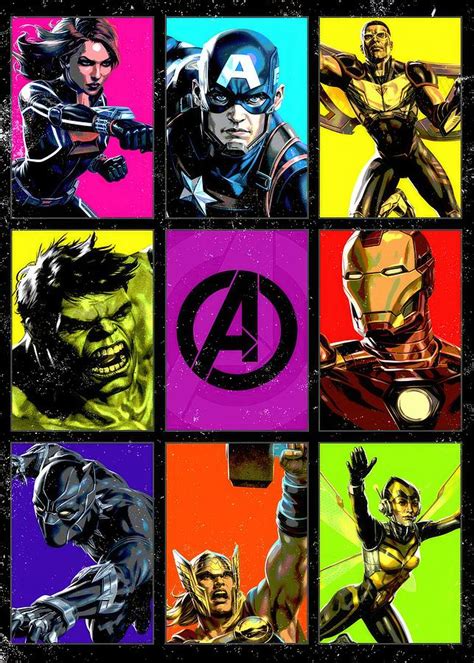 Avengers Pop Art Digital Art By Marvel Posters Fine Art America