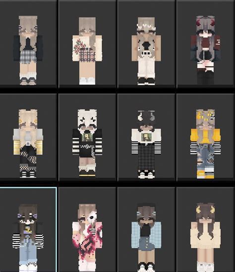 Aesthetic Skin Pack Minecraft Male And Female Mcpe Addons Minecraft