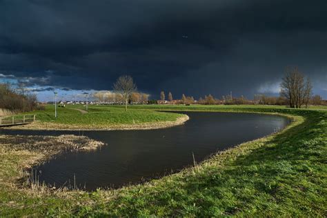 netherlands, Rivers, Grass, Thundercloud, Heemskerk, Nature Wallpapers ...