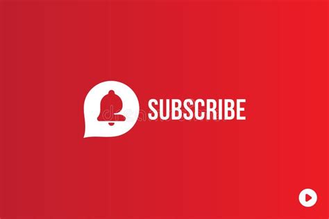 Subscribe Button With Bell Icon Red Button For Channel And Video Blog