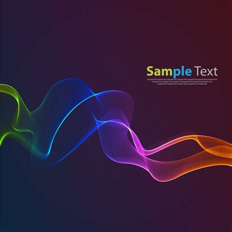 Abstract Rainbow Color Wave Background Vector For Free Download