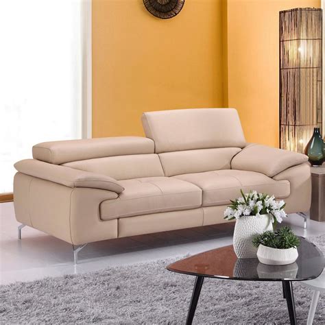 Peanut Italian Premium Genuine Leather Sofa Contemporary Jandm A973