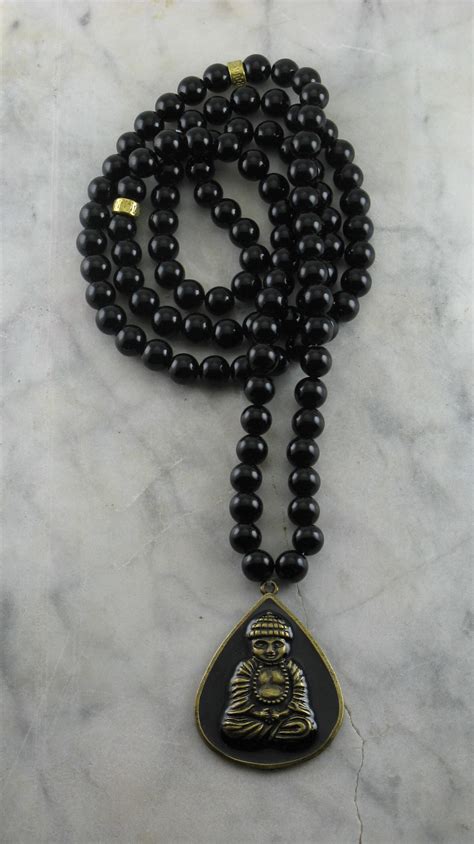 inner strength mala 108 black onyx mala beads buddhist prayer beads