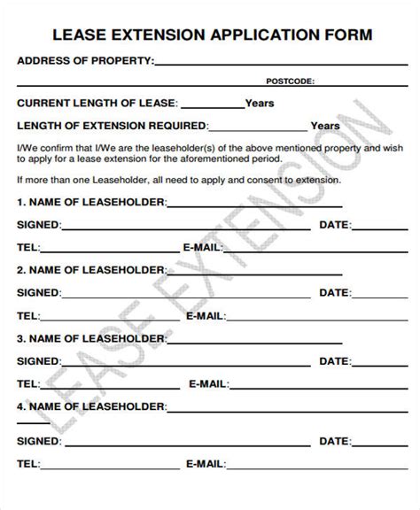 lease agreement forms   ms word