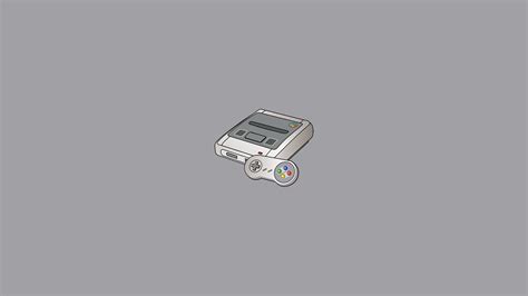 Wallpaper Gray Snes Super Nintendo Retro Console Video Game Art