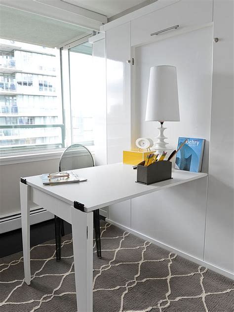 Sometimes, you need to be glued to your laptop, working like a dog, never leaving your desk just to get some stuff done. Space-Saving Hideaway Desks