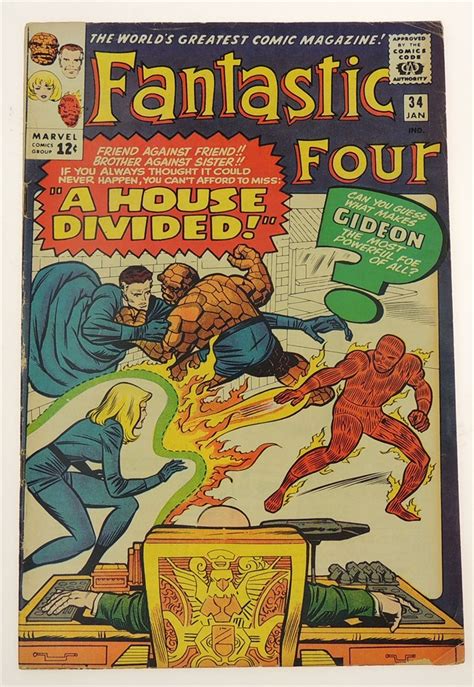 Dig Auction Fantastic Four 34 Vg 1965