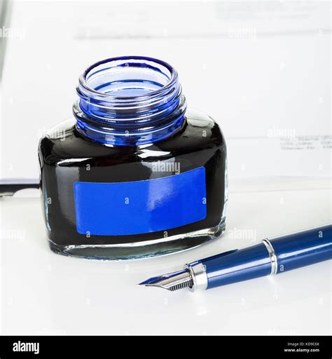 Photos Of Ink Bottle And Fountain Pen Stock Photo Alamy
