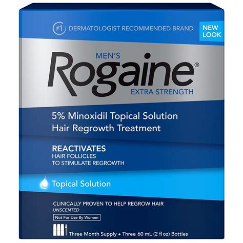 Mens Rogaine Extra Strength Hair Regrowth Treatment Topical Solution 3