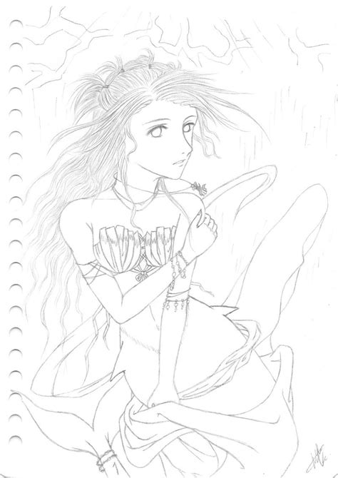 Mermaid Sketch Lineart By Venthor78 On Deviantart