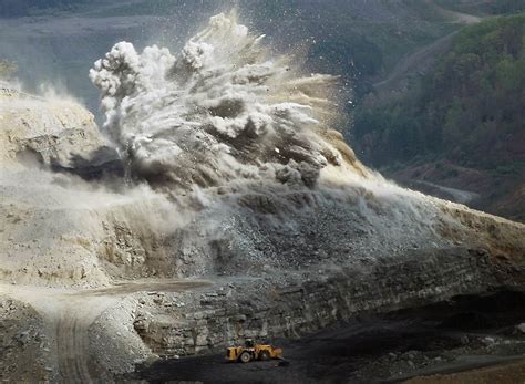 Mountain Top Destruction An Explosive Is Detonated At An A Coal Corp