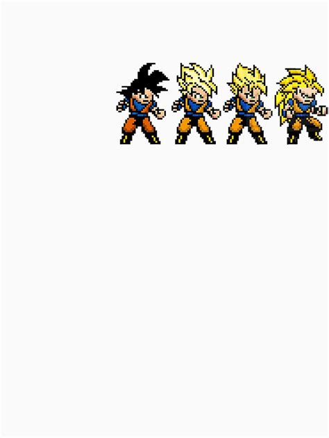 Goku Super Saiyan Forms 16 Bits T Shirt By Senxcreations Redbubble