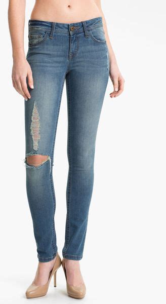 Dl1961 Amanda Destroyed Denim Skinny Jeans Mayhem In Blue Mayhem Lyst