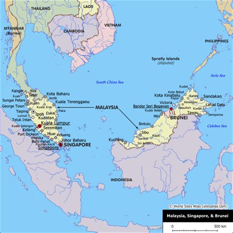 Map Of Malaysia Singapore Brunei Maps Of The World