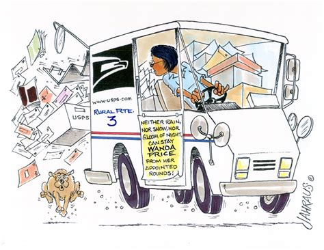 The us postal service's priority mail is a quick yet economical way to mail packages under 70 pounds within the united states. Mail Carrier Cartoon | Funny Gift for Mail Carrier