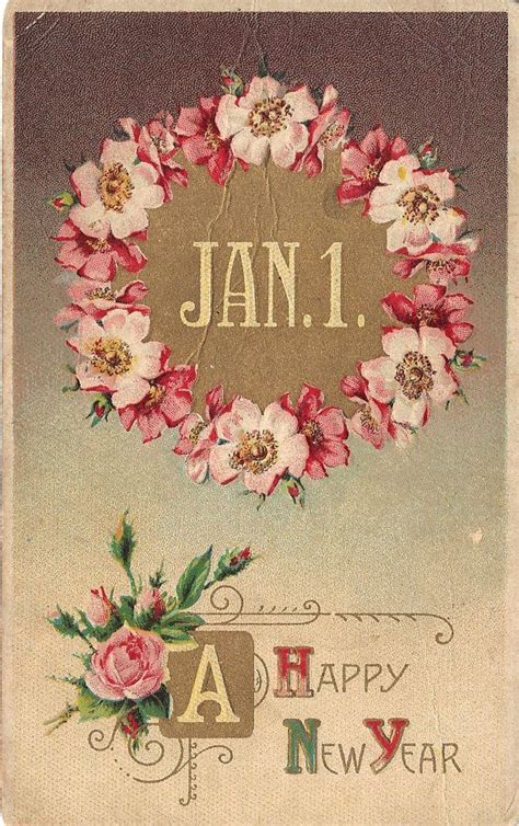 A Happy New Year Vintage Postcard By Heritagepostcards On Etsy 375